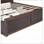 Lit plateforme très grand multi-rangement en bois-1247569903