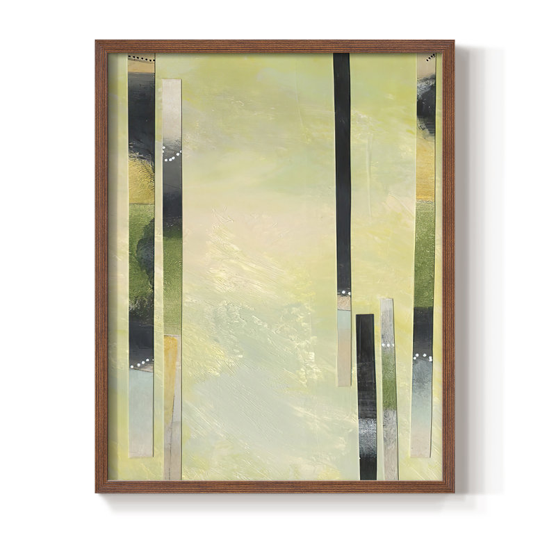 Neutral Assemblage IV Framed Print - Solid Wood, H 15 po x l 12 po, Noyer