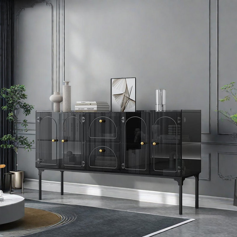 Buffet 47,2 pi, Noir, H 36,6 po x l 47,2 po x P 14,9 po
