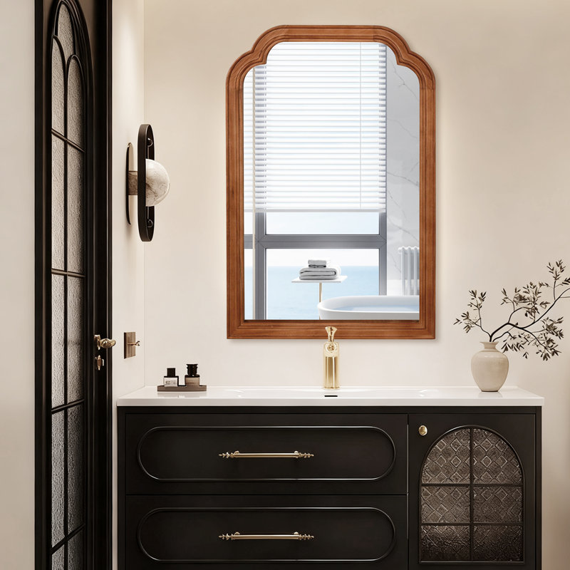 Miroir de coin 24 po x 36 po, Brun jaune, 36 po x 24 po