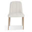 Ensemble de 2 chaises de salle à manger Rise 19 pouces, revêtement Soft Boucle, blanc, bronze
