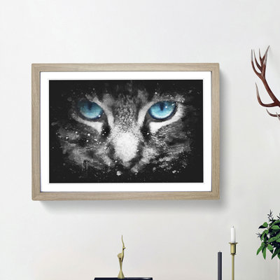 Bright Blue Cat Eyes - Picture Frame Painting Print
