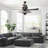 52-Inch Black Crystal Chandelier， Indoor Classsical Ceiling Fan