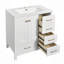 Ensemble de meuble-lavabo 30 po avec lavabo en céramique, armoire de rangement en bois massif, ensemble de meuble-lavabo autoportant avec 4 tiroirs et portes à fermeture douce