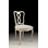 Cotton Upholstered Queen Anne Back Side Chair in Ivory/Antique White