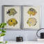 Poisson jaune et gris III - ensemble de 2 peintures sur toile encadrées-1501218128-1501218130