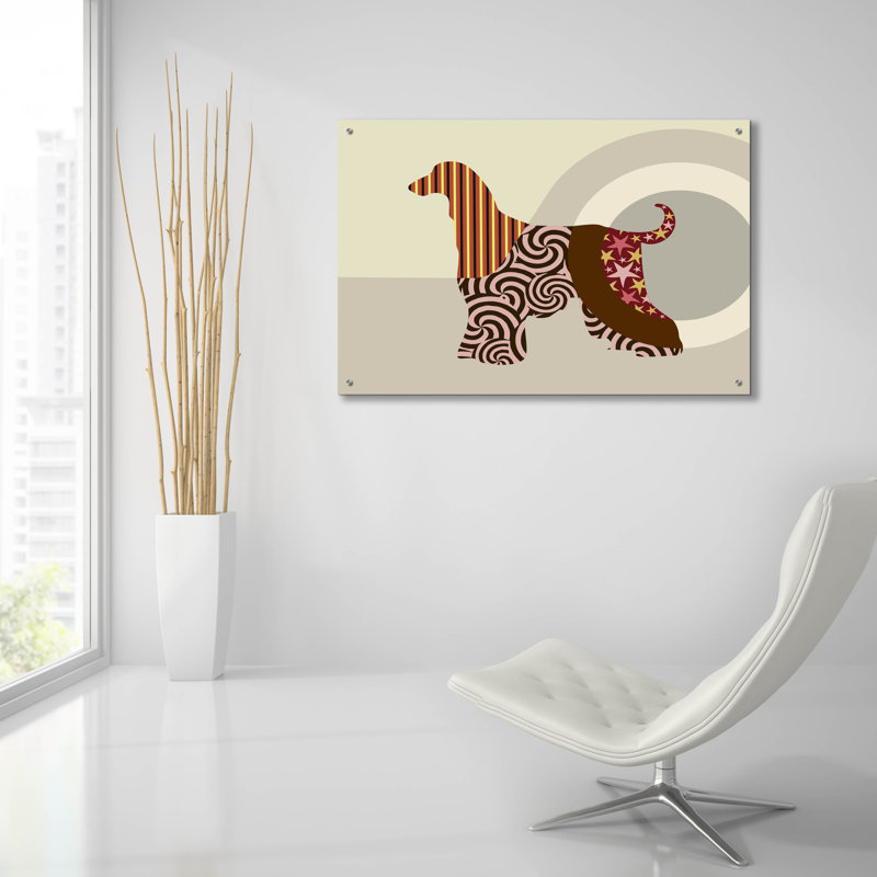 "Chien afghan" par Lanre Adefioyue, H 24 po x l 36 po x P 0,2 po
