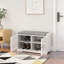 Banc de rangement pour chaussures avec siège rembourré et armoire à 2 portes - Organisateur de chaussures et banc de rangement pour chaussures