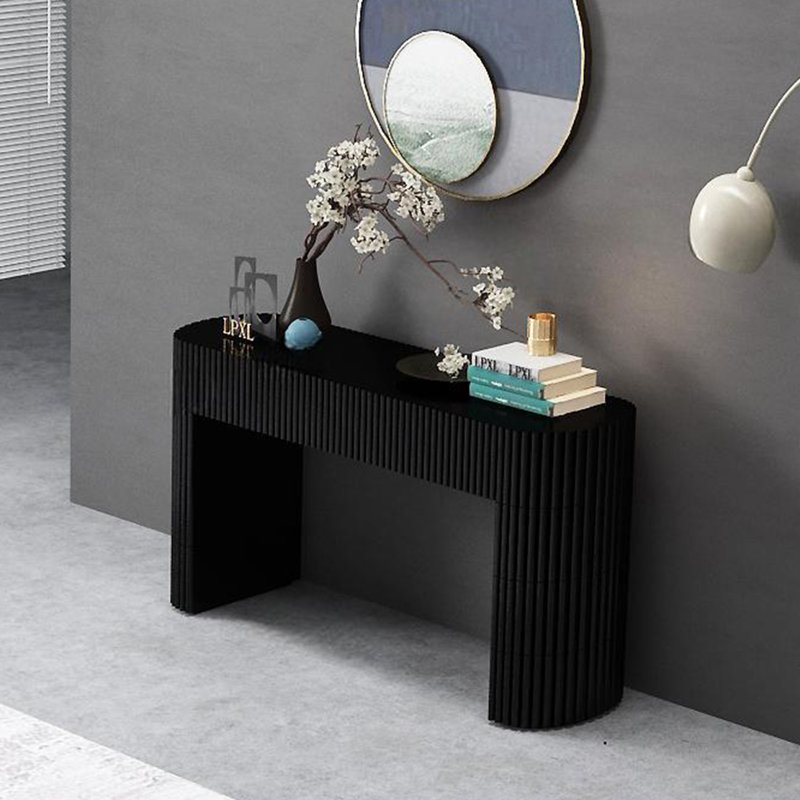 Console moderne minimaliste, Noir, H 35,43 po x l 47,24 po x P 15,75 po
