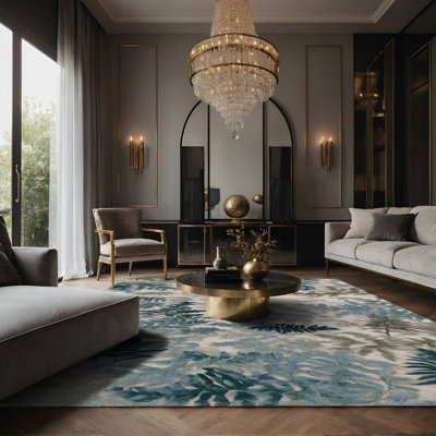 Tapis gris soyeux et moelleux