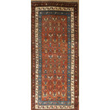 Antique Hallway Runner Wool Coral Rug