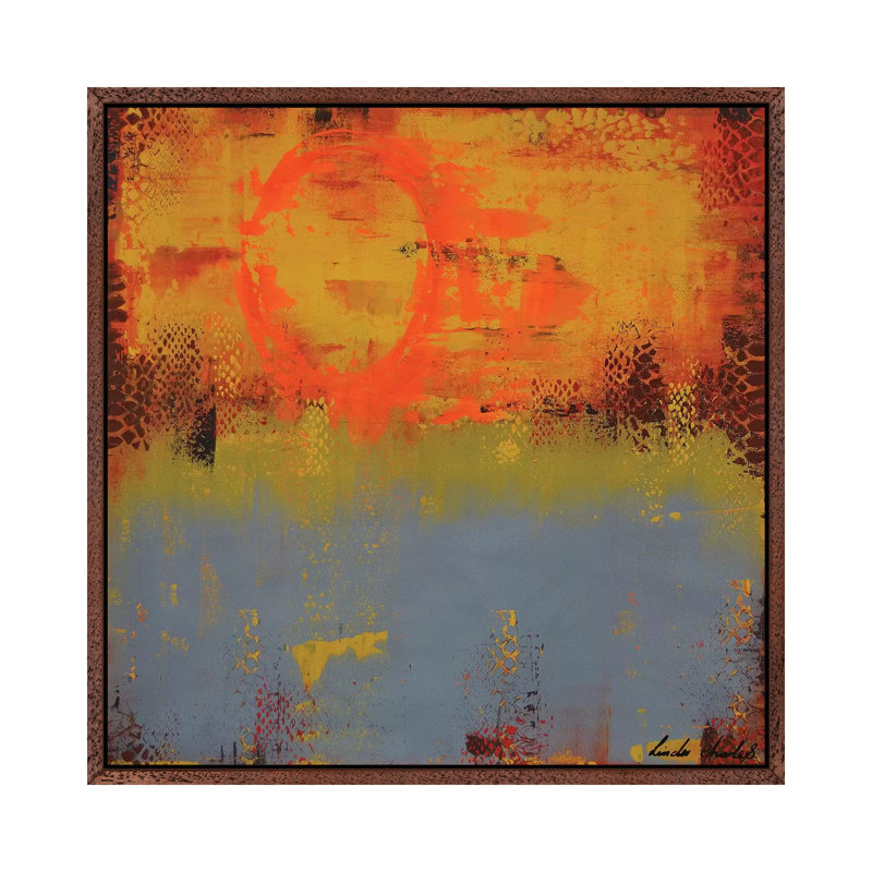 Everfresh 1 Piece Painting on Canvas, 45.72cm H x 45.72cm W x 3.81cm D, Classic Brown Wood Floater Framed