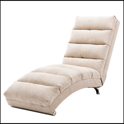 Linen Massage Chaise Lounge Indoor with Remote Control, Ergonomic Electric Long Lounger for Ultimate Relaxation and Comfort by Ebern Designs