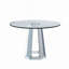 Table de salle à manger moderne en verre trempé rond minimaliste moderne, table en verre avec base ronde, table de cuisine