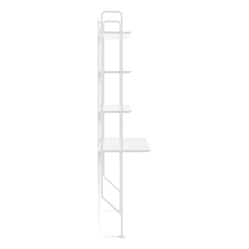 Hitch Etagere Bookcase, White Body/White Cubbie