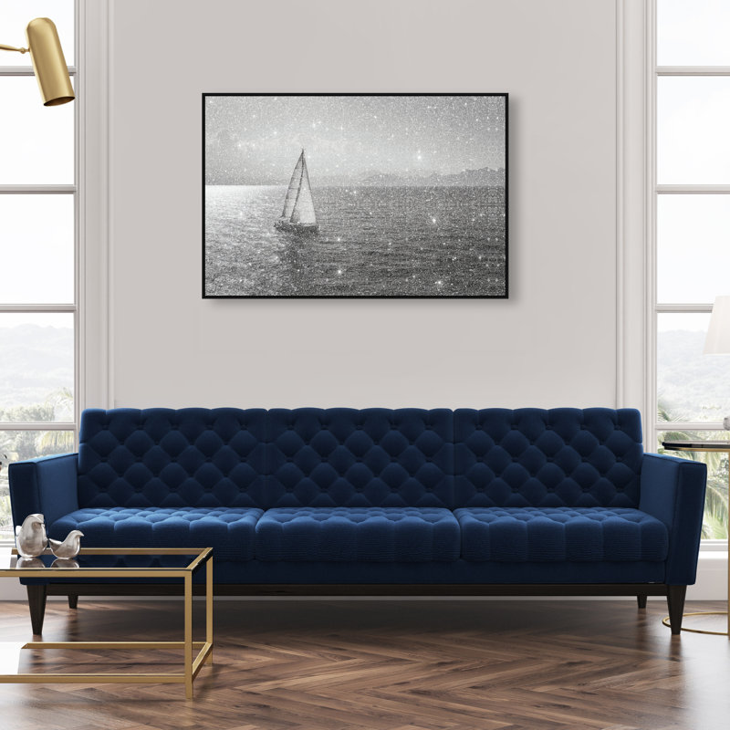 Edge Of Silence Print by Oliver Gal, 31"H x 46"W, Black Floater Frame