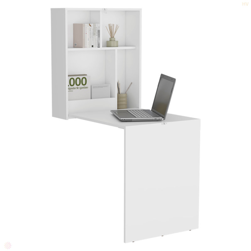 33" Wide  X  23" Deep Folding Table With Four Shelves, Floating Table, Retractable Table, Floating Desk, Ironing Table