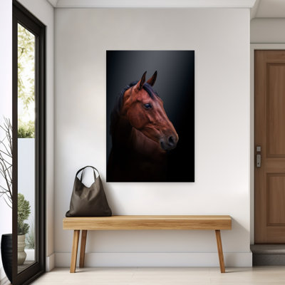«Noble Bay Horse Portrait», art contemporain contemporain