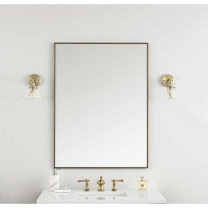 Rohe Flat Metal Beveled Wall Mirror
