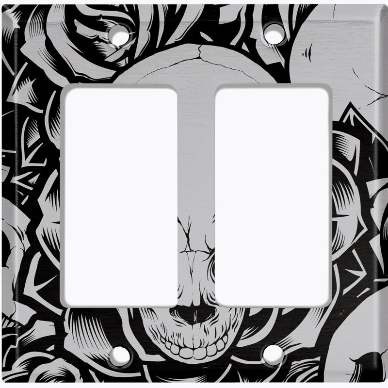 Patterned 2 - Gang Toggle Light Switch Standard Wall Plate