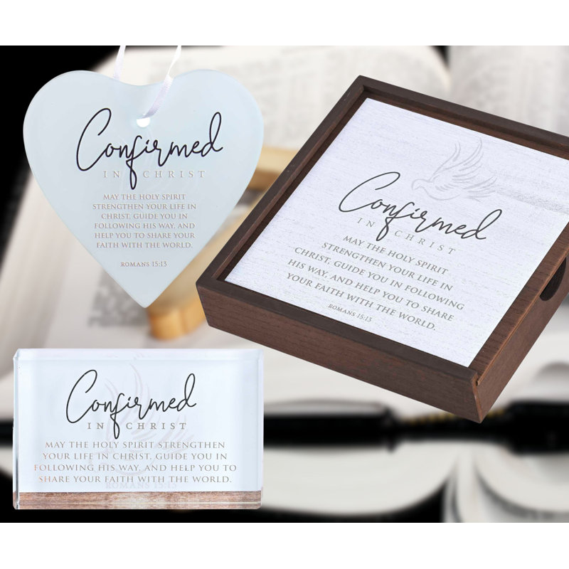 Tabletop Glass Plaque Confirm In Christ