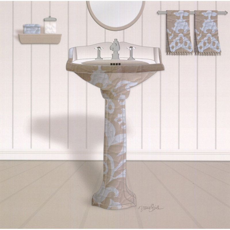 Damask Sink I, 28" H x 28" W