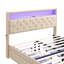 5Ft Led Upholstered Bed With 4 Drawers-1441405822
