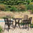 Menthe Round 4 - Person Aluminum Dining Set-788807487-728345922