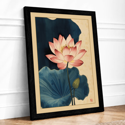 Lotus and Lily Pads Botanical - Framed Print