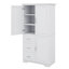 Armoire de rangement spacieuse et grande capacité avec portes, parfaite pour la salle de bain ou le bureau, avec trois tiroirs-110790776