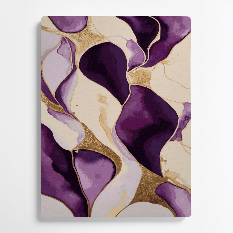 Abstrait aquarelle 27, art mural gris en métal, H 20 po x l 24 po