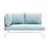 2 Pieces Outdoor Sectional Furniture Patio Sectional Sofa L-Shaped Conversation Set for 4 Aluminum Patio Furniture Set