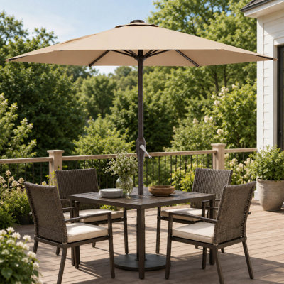 7.5' Patio Umbrella, Crank Lift and Push Button Tilt