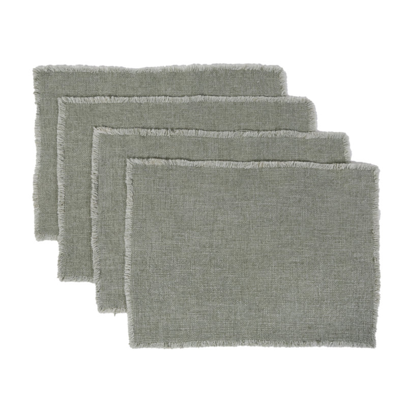 Oakville Rectangle Placemats, Sea Glass