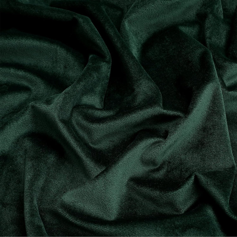 Aleria Velvet Room Darkening Curtain Pair, 52" W x 120" L, Dark Green