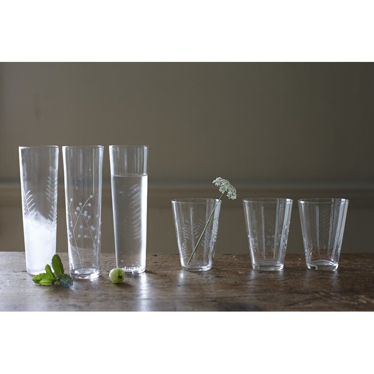 French Home 5 - Piece 12oz. Glass Drinking Glass Assorted