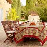 Winter Garden Wreath Handmade Floral Tablecloth