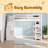 Loft Bed With Shelves, Storage Staircase, Small Wardrobe And White LED Light-413165436