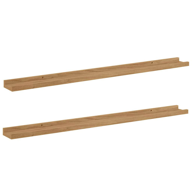 Floating Shelf, 3cm H x 100cm W x 9cm D, Brown