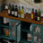 Retro 4 Glass Door Buffet Cabinet with Adjustable Shelves-214523008
