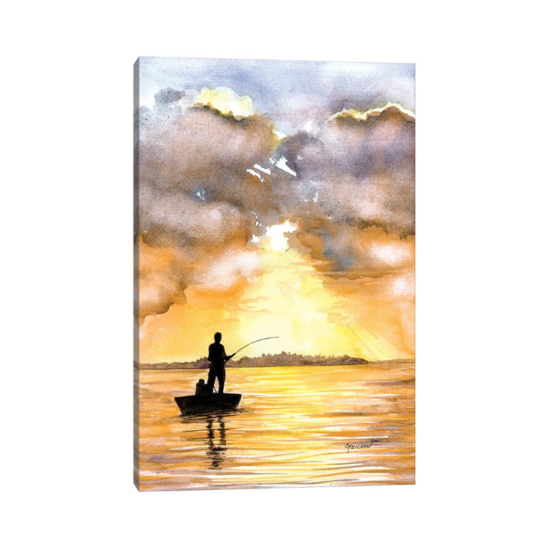Fisherman's Paradise by Christine Reichow - Wrapped Canvas Painting, 20.32 cm H x 30.48 cm W