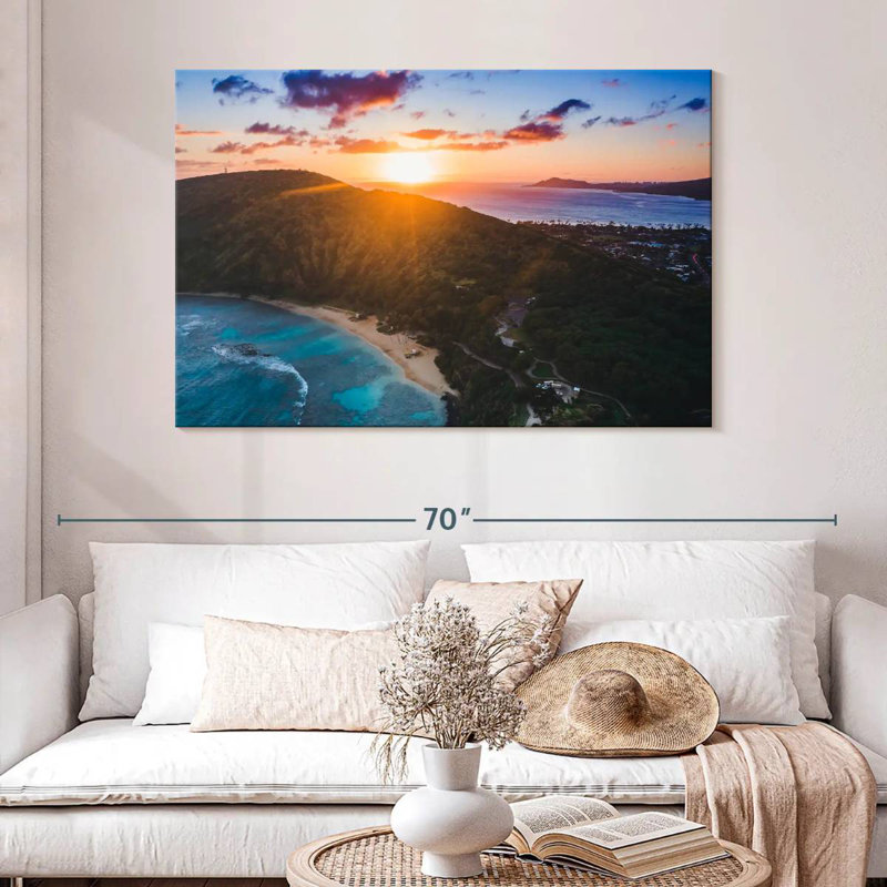 Coucher de soleil Gillard Hanauma Bay, H 32 po x l 48 po