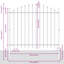 vidaXL Garden Fence 5 pcs Grey 66.93 x 64.96 in Powder-Coated Steel