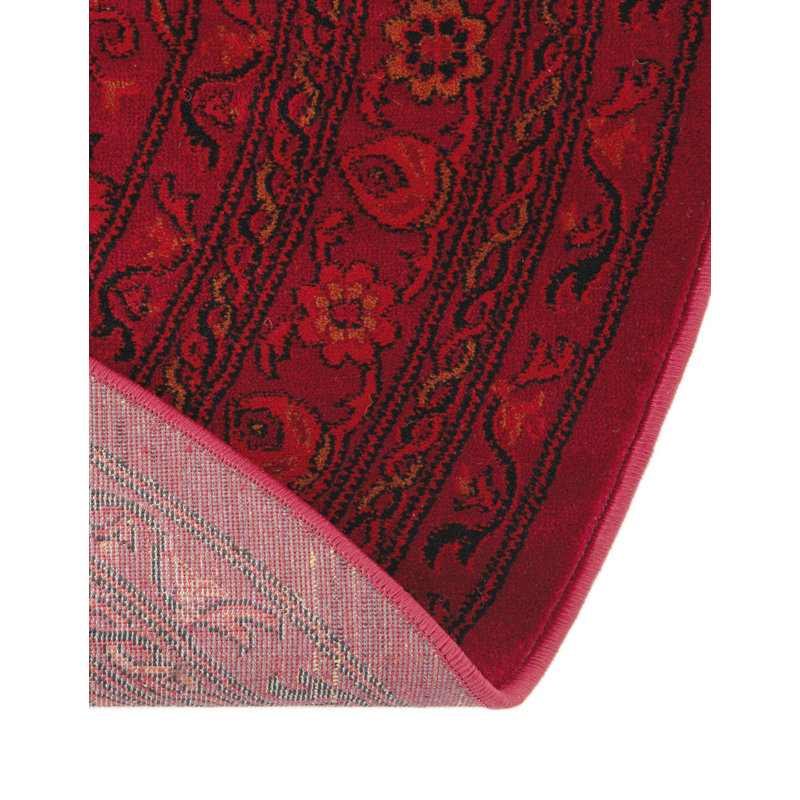 Tapis oriental rouge Amro, Oval 4'1" x 6'1"