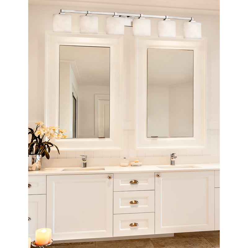 Brey 6 - Light Dimmable Bath Bar, Brushed Nickel