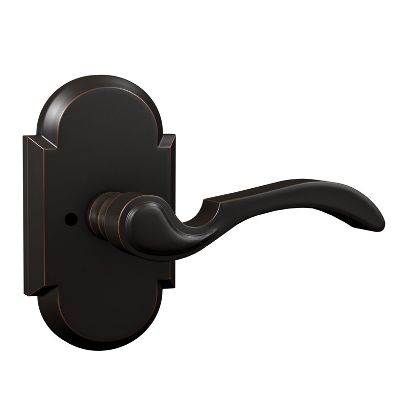 Levier d'intimité Bravura 903-G2 sur rosace arquée en bronze huilé - LH, Bronze huilé, Left