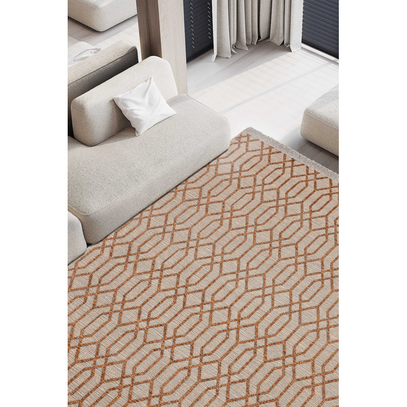 Stanuta Geometric Indoor Rug, Rectangle 5'3" x 7'7"