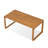 Brown Rectangular Solid Wood Dining Table-1212846452
