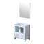 Meuble-lavabo de salle de bain 30 po X P 18,25 po P, plateau en céramique et Miroir-1342245191