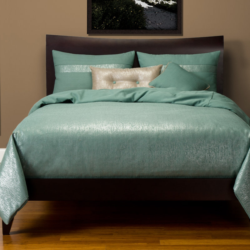 Sparkly Polyester Duvet Cover & Insert, Full, Slate